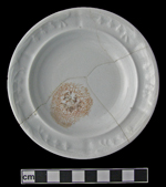 Cup Plate in Bordered Hyacinth (Lily Shape) as shown in Dieringer & Dieringer 2001:109.